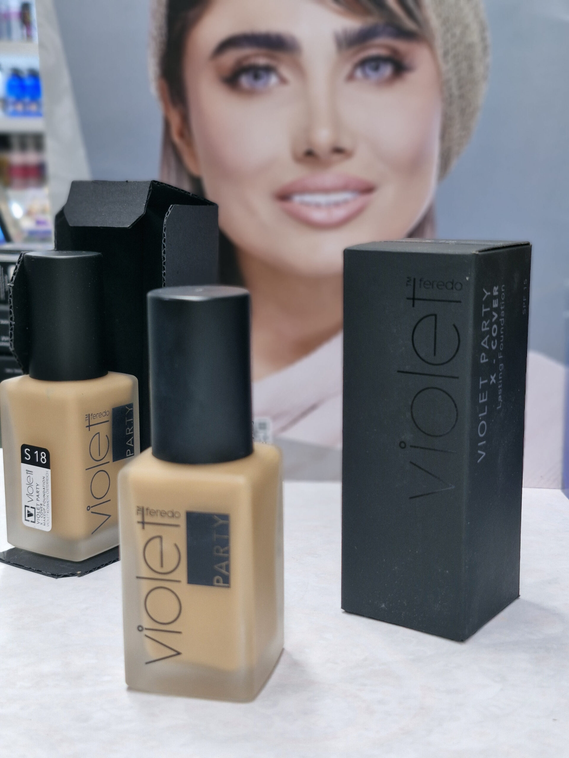 کرم پودر ویولت مدل پارتی کاور قوی شماره S18 _X-COVER