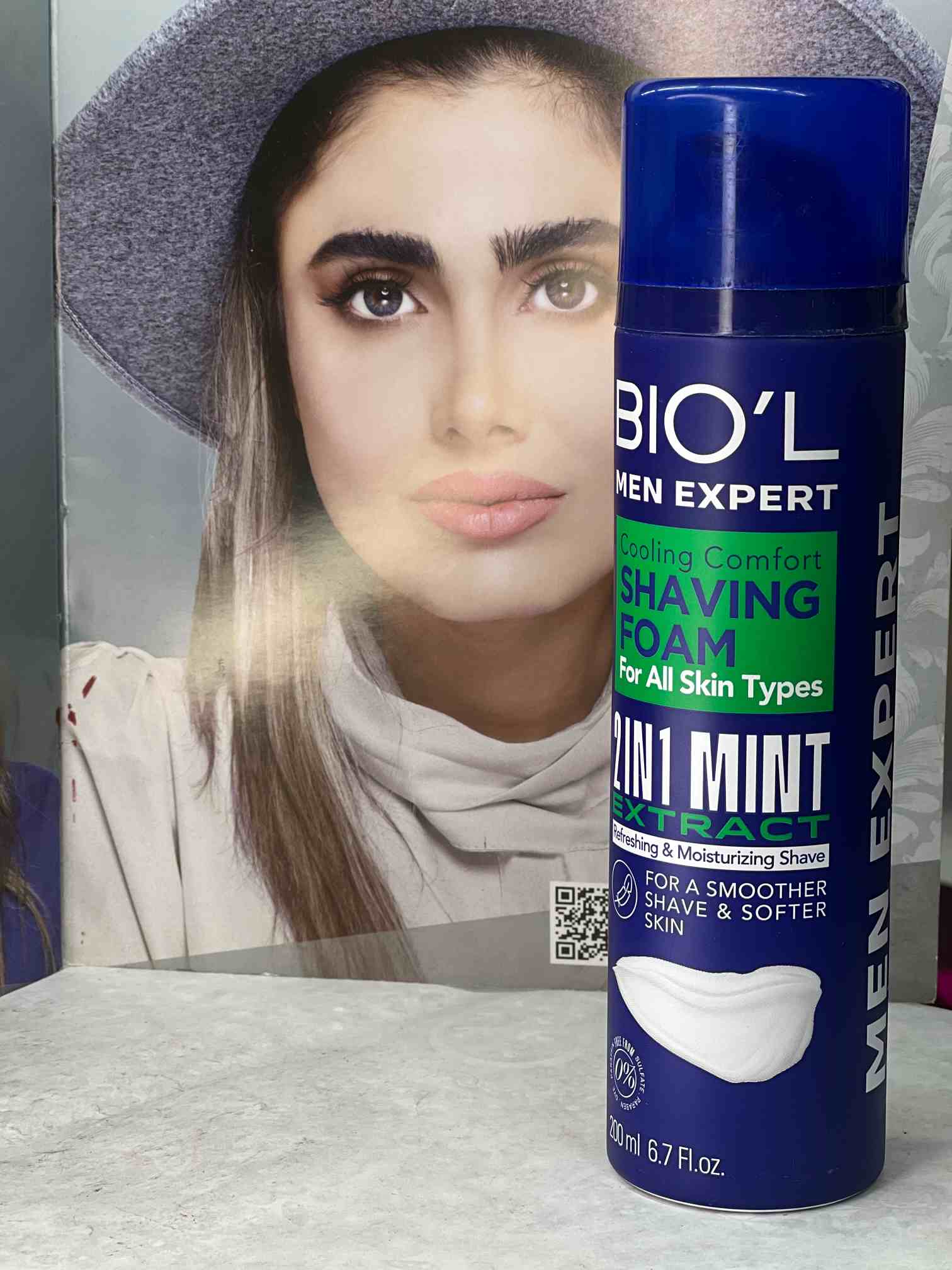 فوم اصلاح آقایان ۲ در ۱ مینت خنک کننده بیول