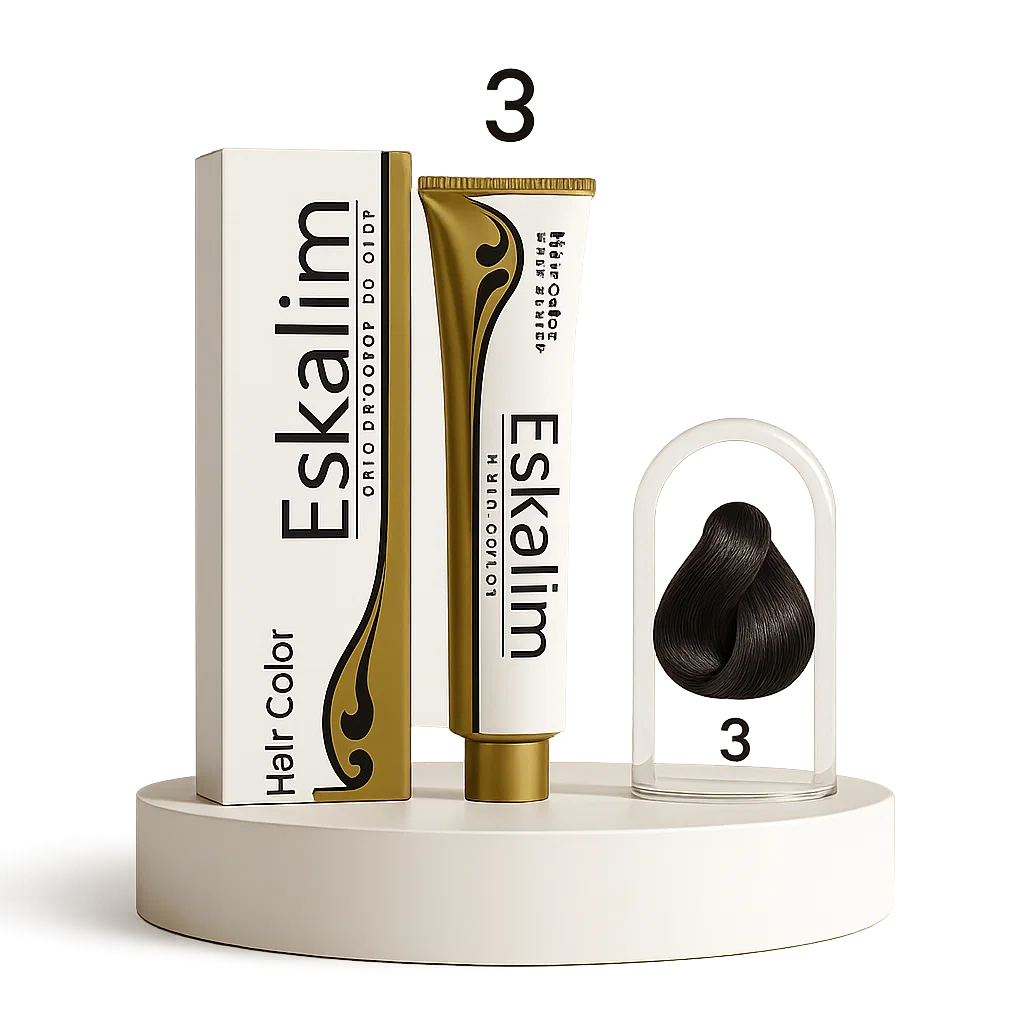 رنگ مو اسکالیم 3 رنگ قهوه ای تیره