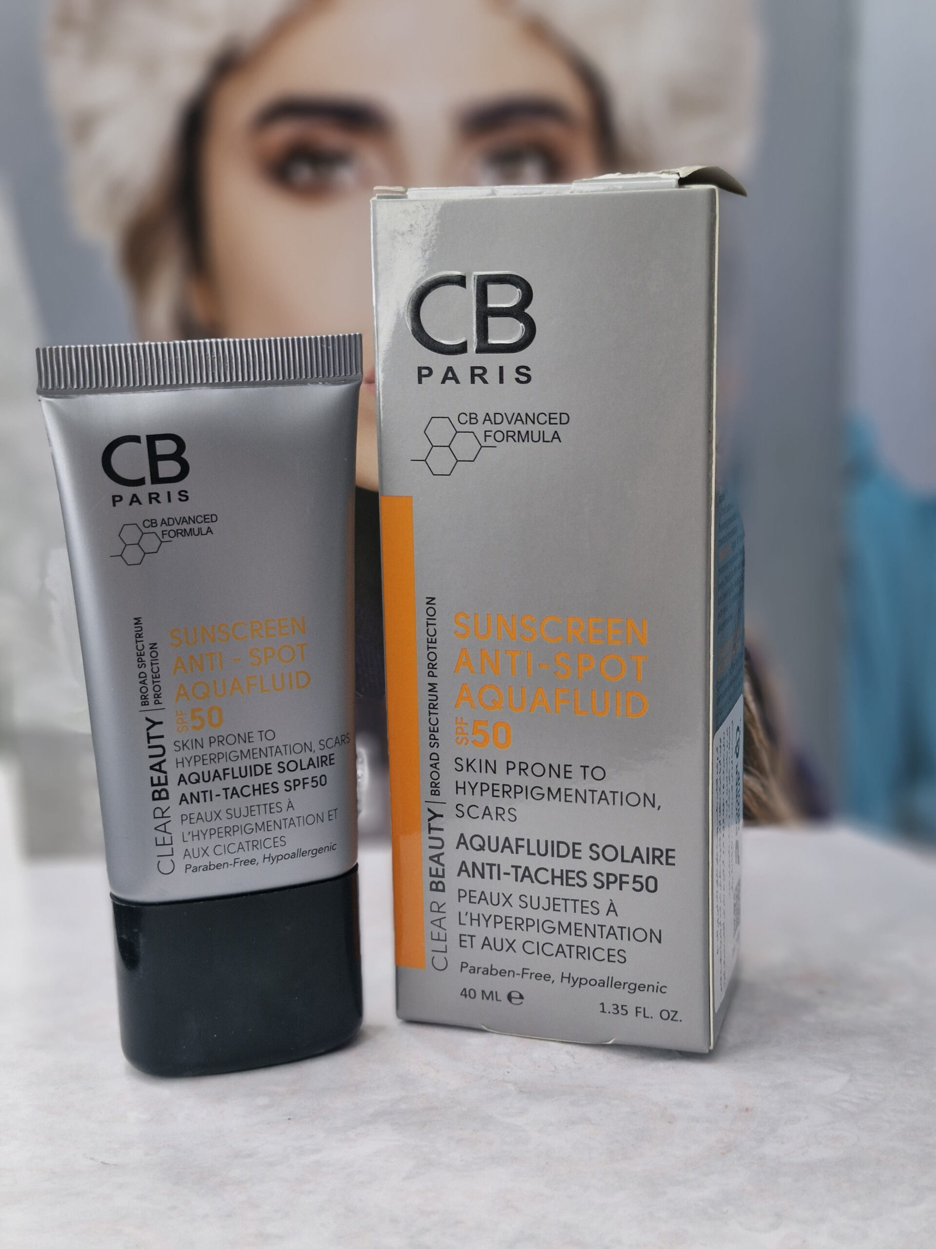 ضد آفتاب پوست دارای لک سی بی پاریس