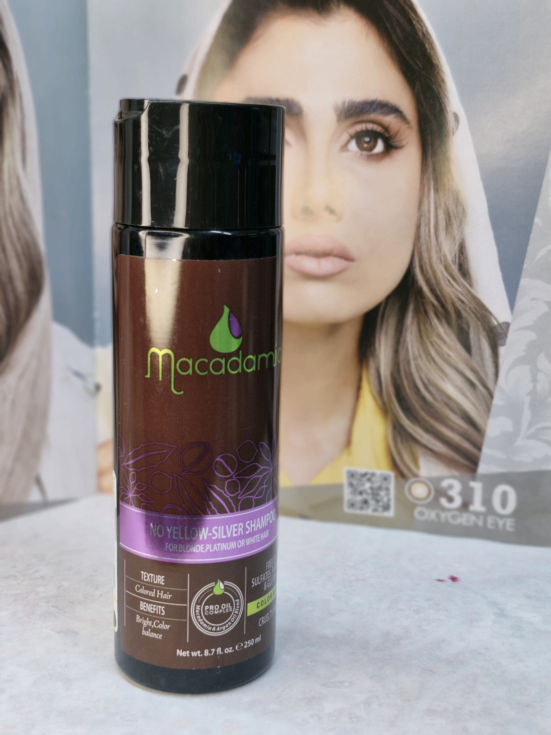 شامپو ضد زردی و بدون سولفات ماکادمیا250ML