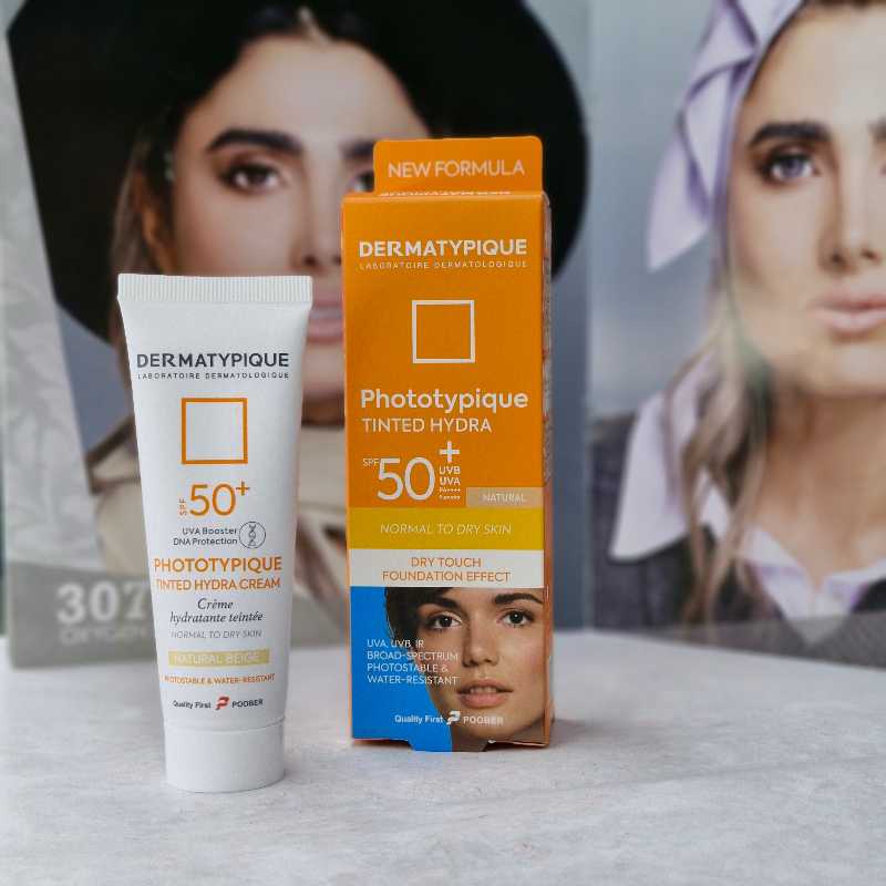 ضد آفتاب رنگی پوست خشک spf50 فتوتیپیک بژ طبیعی درماتیپیک