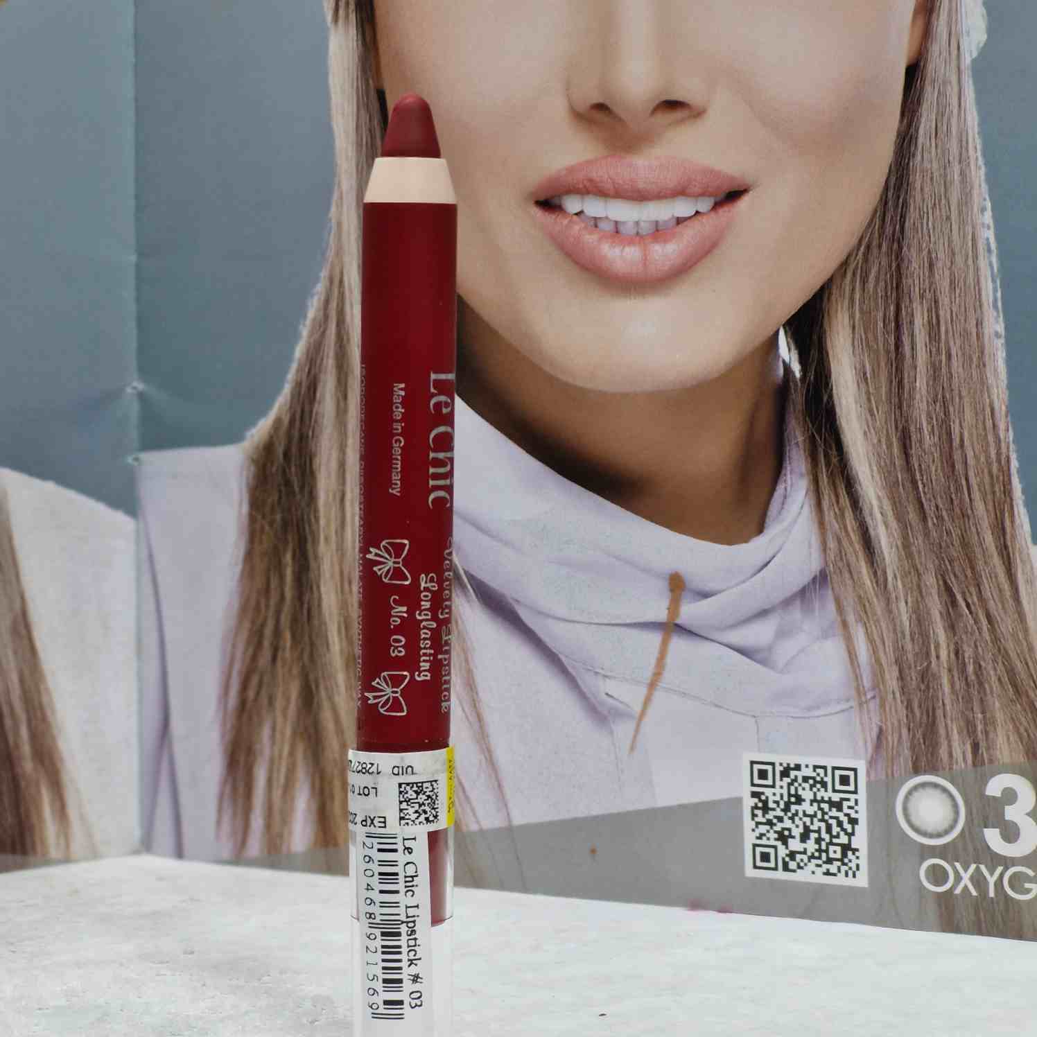 رژ لب مدادی مخملی لچیک شماره 03